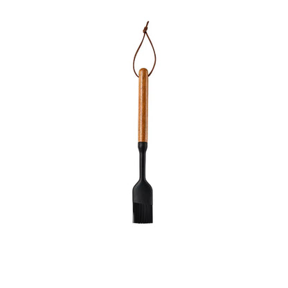 Set 7 piese ustensile de bucătărie din silicon cu mâner de lemn – unelte antiaderente: spatulă, strecurătoare, lingură pentru supă, lopățică și alte accesorii de bucătărie